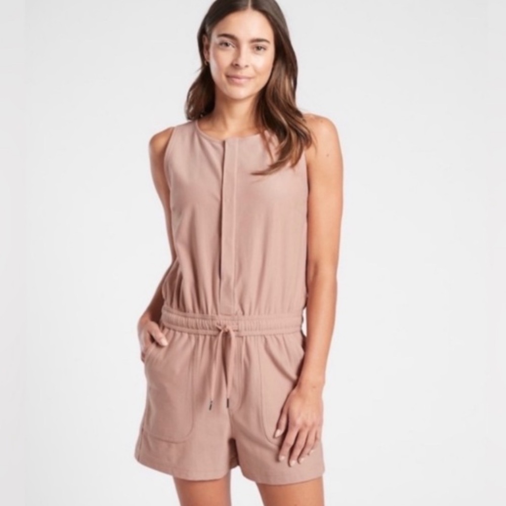 Athleta Farallon Romper in Mocha Latte Sleeveless